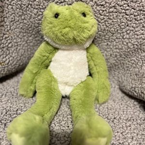 Frog Plush Buddy Vermont Bear Extra Soft Stuffed Animal Green White